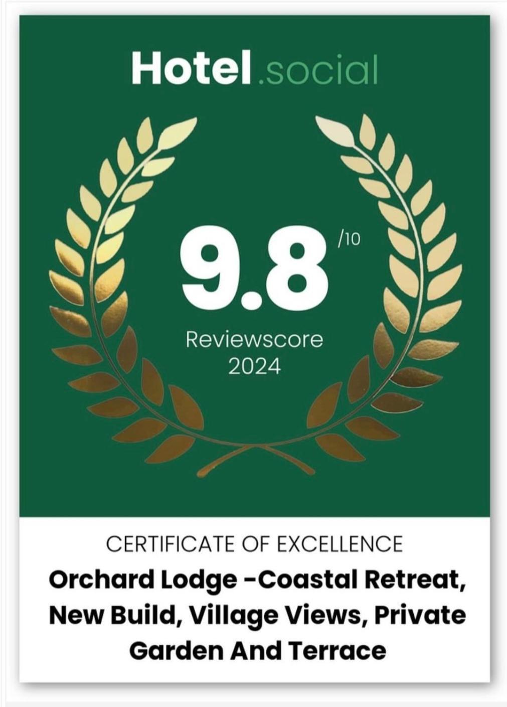 Orchard Lodge -Coastal Retreat, New Build, Village Views, Private Garden And Terrace Saint Brides Major Exterior photo